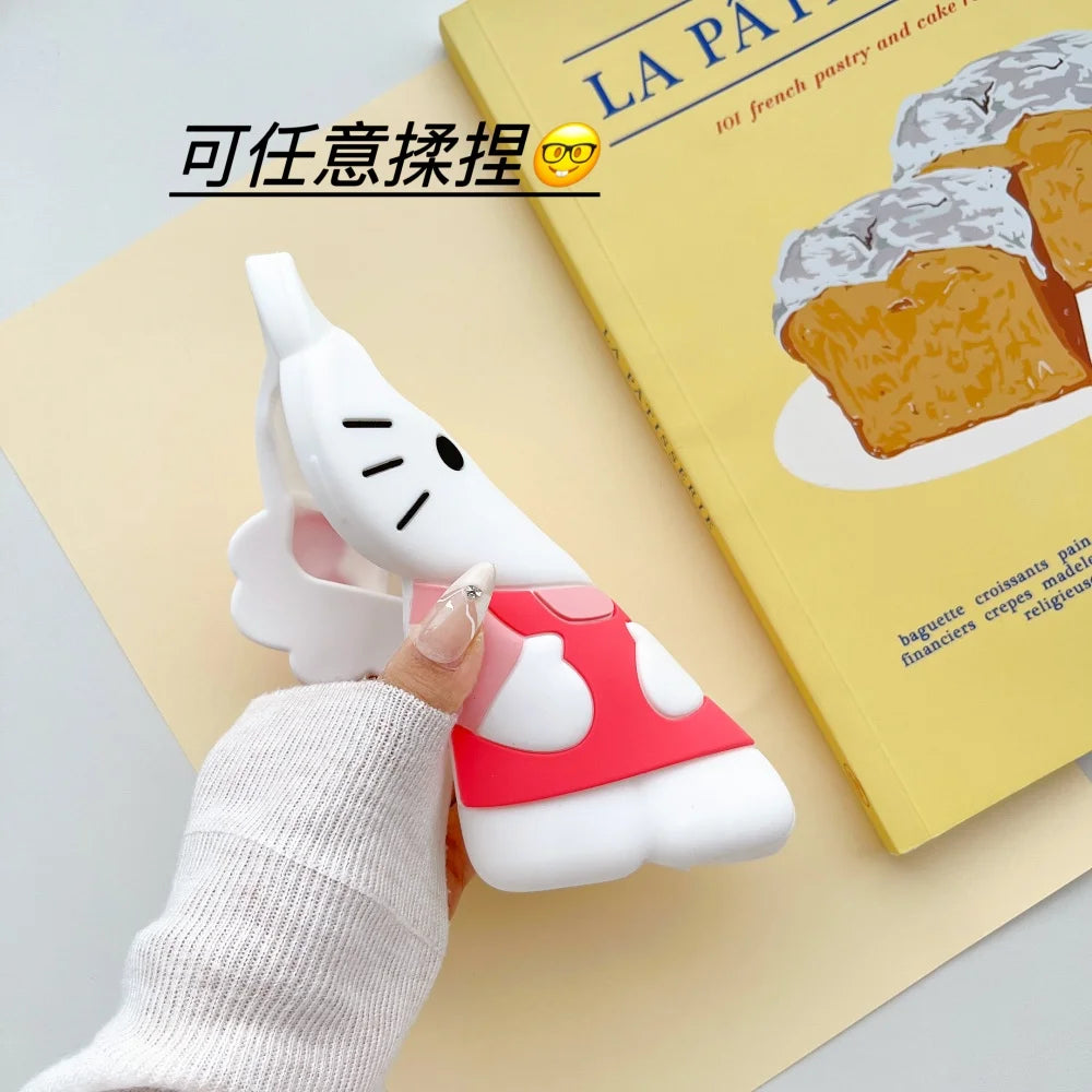 3D Niedliche HelloKitty Silikon-Handyhülle für iPhone 17 Pro Max 16 Plus 15 14 13 Pro 12Mini 11 Pro Max XR X XS 7 8 Stoßfeste Schutzhülle