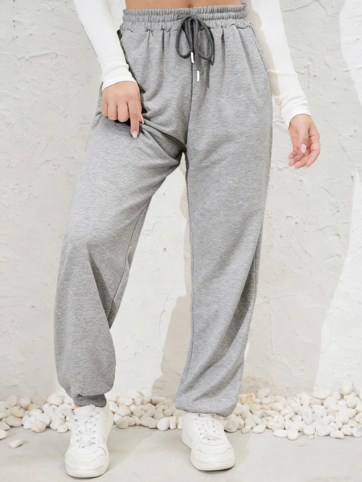 Einfarbig Herbst Frau Jogginghose Jogging Kordelzug Sportpants Y2K Bequeme Lange Hosen Bunte Fleece Unisex Tanz Hose