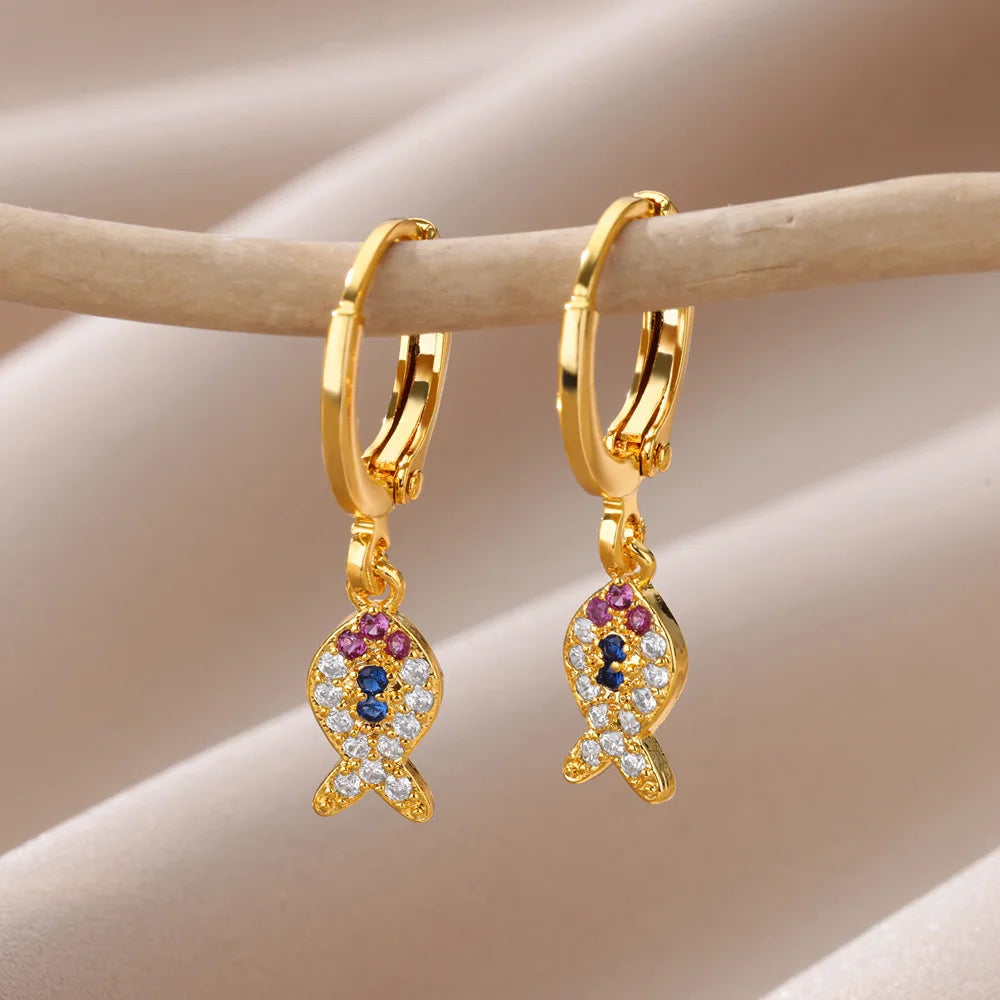 Luxus Zirkon Evil Eye Hoop Ohrringe Für Frauen Edelstahl Türkische Teufel Auge Eardrop Ohrring Ästhetischen Schmuck Geschenk aretes