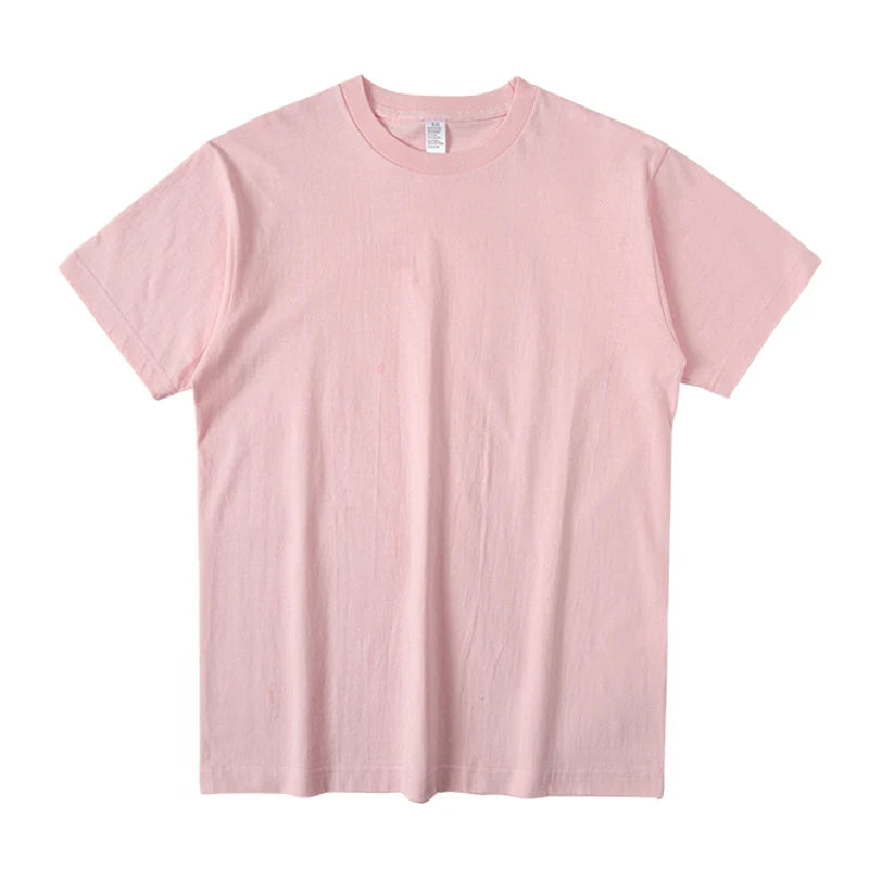 Dukeen 280gsm übergroße schwere T-Shirt für Männer Sommer Kurzarm T-Shirt Baumwolle einfarbig Top lässig T-Shirts ein Stück