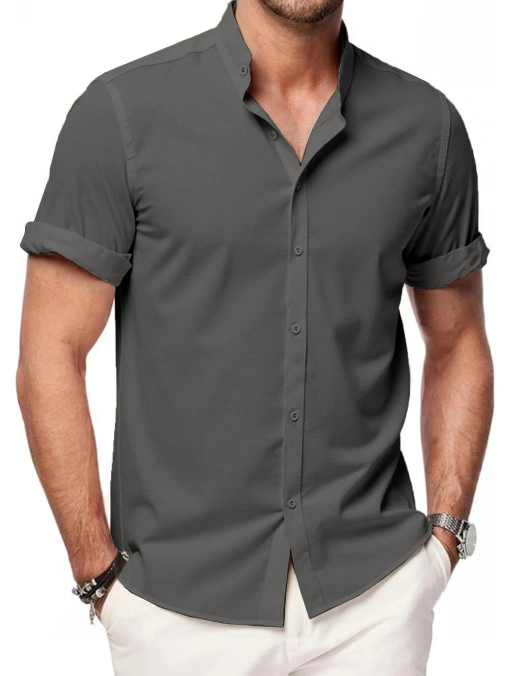 Sommer Männer Casual Henley Hemd Kurzarm Grundlegende T Shirt Baumwolle Einfarbig Taste Atmungsaktive Top Strand Oversize-Shirt Mann