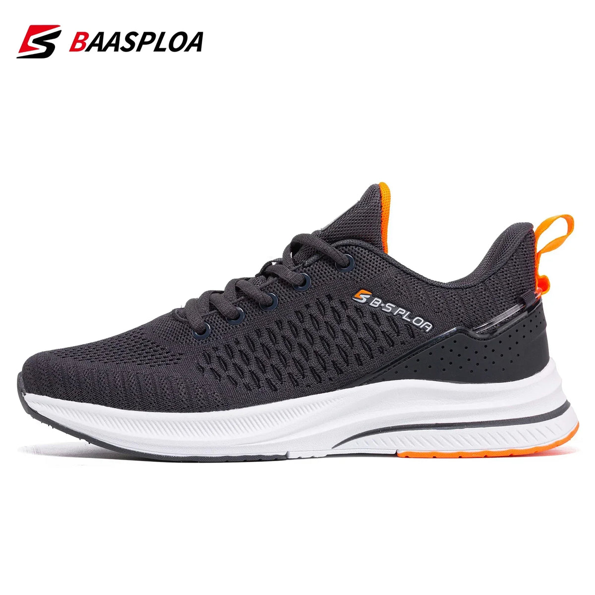 Baasploa Herren-Laufschuhe, neue atmungsaktive Mesh-Sport-Sneaker, Übergröße 41–48, klassische Freizeitschuhe für Herren, rutschfest, Outdoor-Komfort