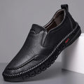 Herren Freizeit-Lederschuhe Herbst 2026 – Neuer Stil, atmungsaktive Slip-On Business Casual Low-Top Schuhe mit runder Zehenkappe im koreanischen Stil