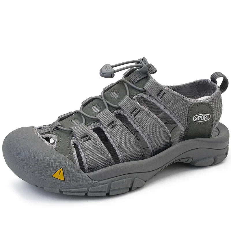 Sommerliche, hochwertige, rutschfeste Strandschuhe für Herren, modische Turnschuhe, Herren-Wandersandalen, Outdoor-Leder-Bergsteiger-Reiseschuhe