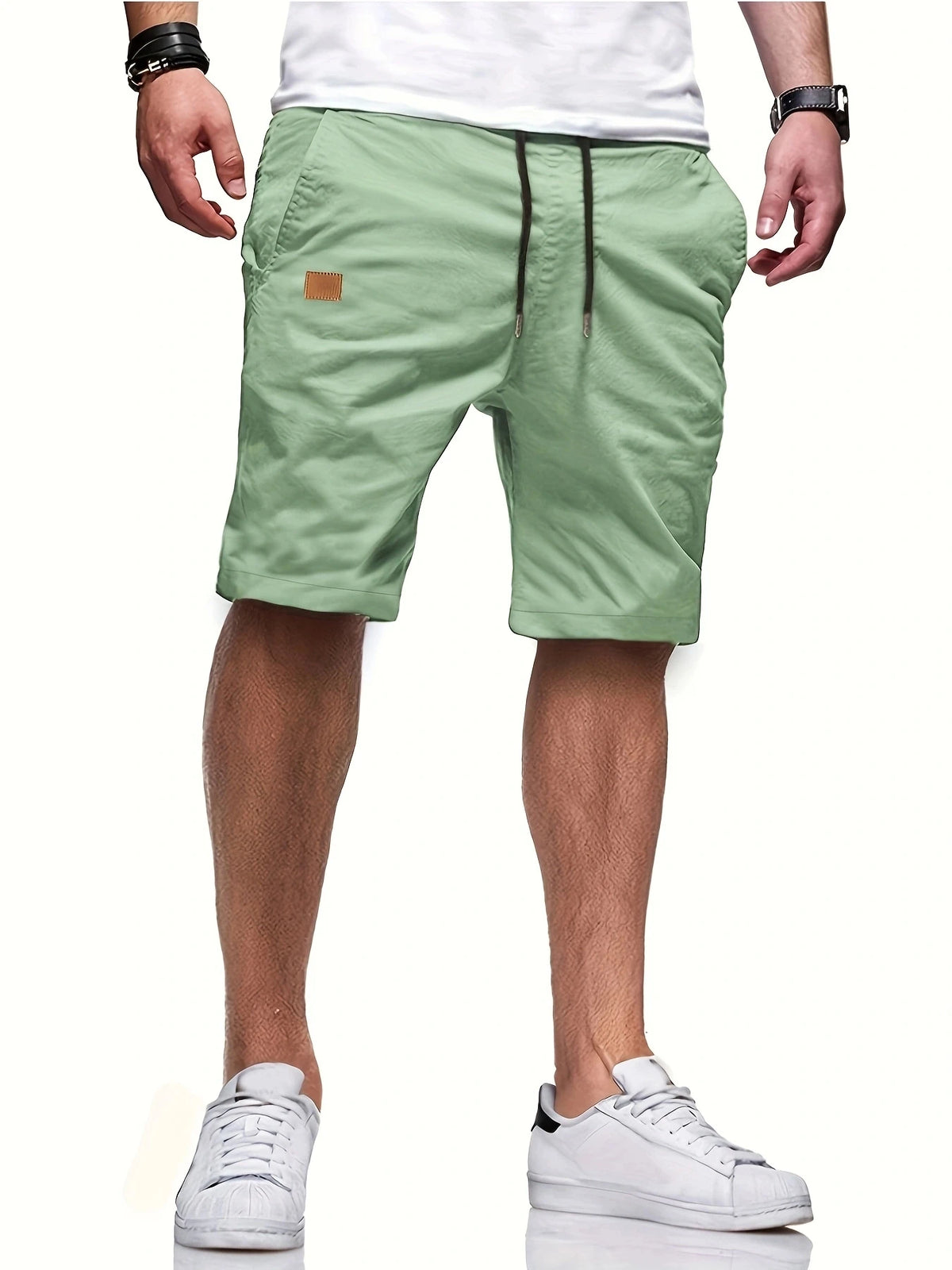Neue Sommer-Herren-Freizeitshorts, Bermuda-Shorts, Fitness-Jogging-Shorts, Vintage-Cargoshorts mit elastischer Taille