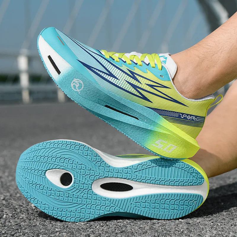 5.0 MIX Carbon-Platten-Laufschuhe für Herren und Damen Renn-Marathon Stabile Rückfederung Stoßdämpfende Trainingsschuhe