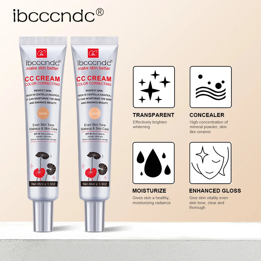 CC Creme Wasserdicht Feuchtigkeitsspendende Korrektur Anti-schweiß Make-Up Vor Concealer Dauerhafte Frauen Make-Up Schützen Haut Make-Up