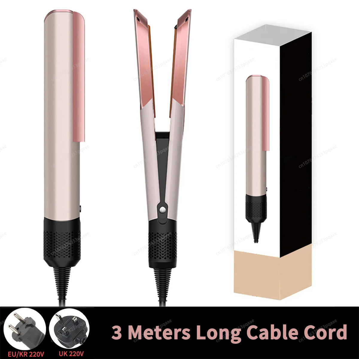 2IN1 Haarglätter und Haartrockner, Luft-Ionen-Haar, heißes/kaltes Windhaar, 220 V, FlatIron, langlebiges Haarstyling-Eisen, LCD-Display