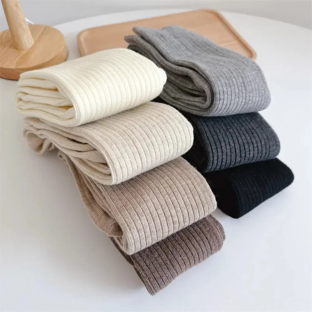 Neue Winter Einfarbig Oberschenkel Hohe Strümpfe Frauen Trendy Casual Über Das Knie Weibliche Lange Socke Thermische Warme Baumwolle Rohr Leggings