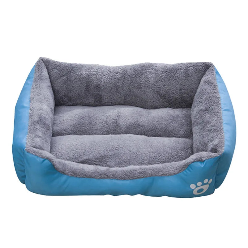 60*45cm Quadratisches Plüsch-Haustierbett Wasserdichtes Rutschfestes Hunde- und Katzen-Sofa Warmes Waschbares Welpen- und Kätzchen-Schlafkissen