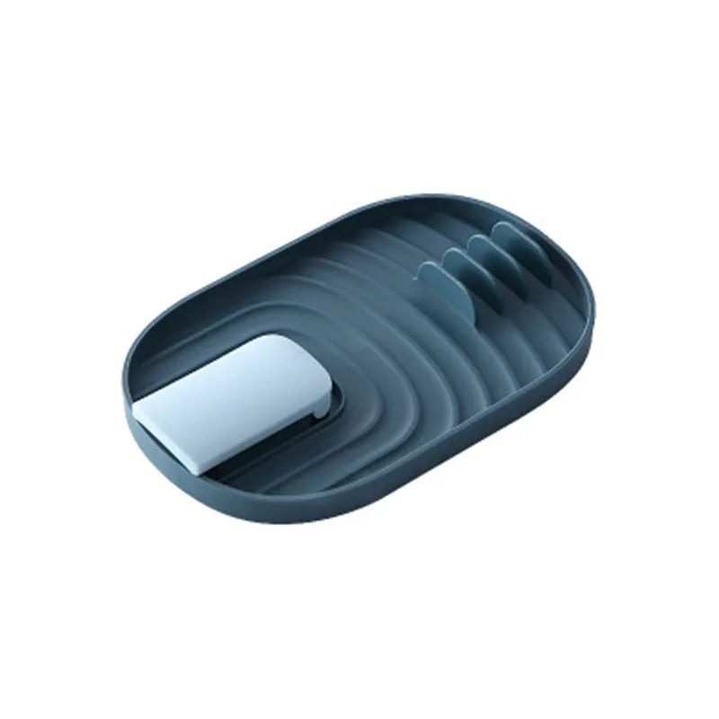Küche Organizer Topf Deckel Lagerung Rack Regal Pfanne Trocknen Ständer Arbeitsplatte Punch-freies Löffel Pad Lagerung Halterung Hause zubehör