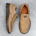 Leder-Herren-Loafer, bequeme, atmungsaktive Herren-Freizeitschuhe, Slip-on-Bootsschuhe, leichte, rutschfeste Herren-Wanderschuhe