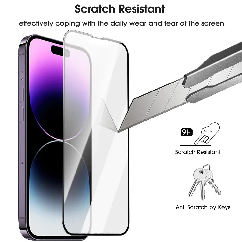 1-4PCS Vollbildschutz Gehärtetes Glas Für iPhone 16/16Plus/16Pro Max Zubehör Klare Anti-Scratch-Glas Filme