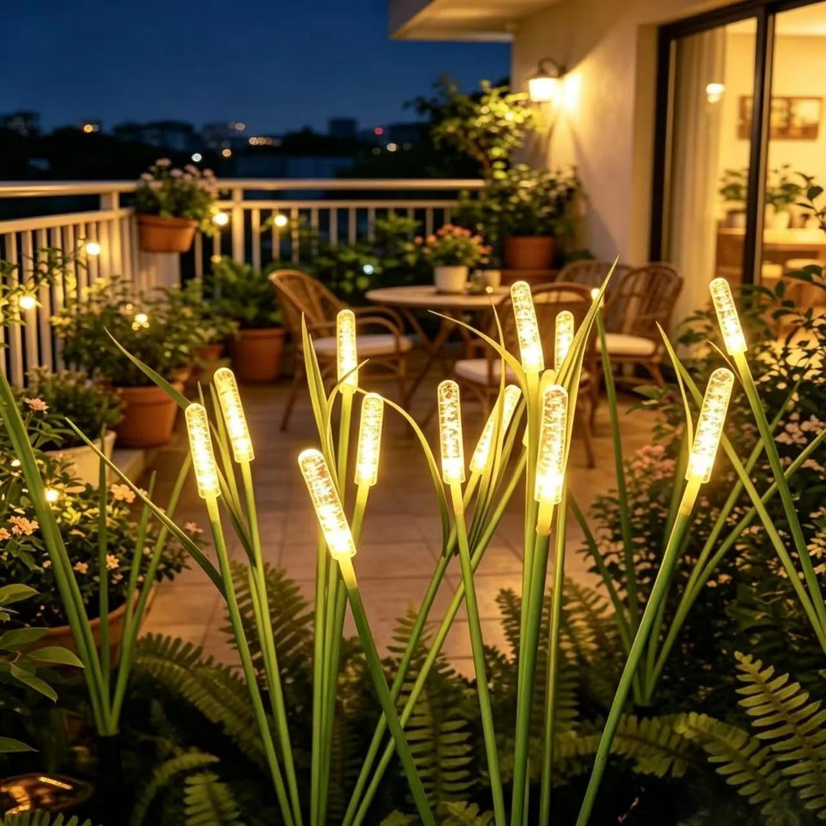 Solar-LED-Feuerwerkslichter für den Außenbereich, Löwenzahn-Rasenlampe, schwingende Starburst-Landschaftsbeleuchtung, 1–4 Stück, für Hof, Terrasse, Gartendekoration