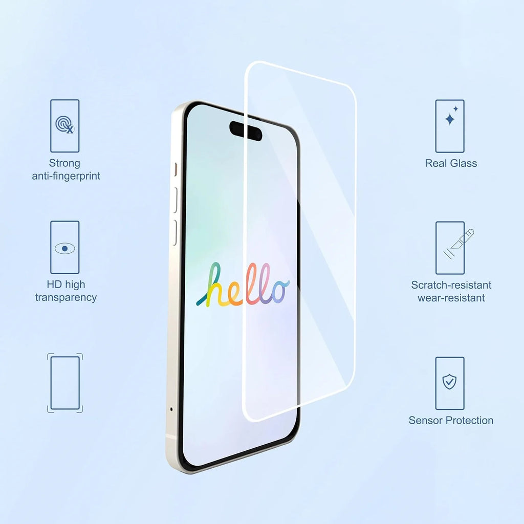 3er-Pack HD Panzerglas Displayschutzfolie für iPhone 11 12 13 14 15 16 17 Pro Max 14 15 16 Plus Air 16e 17e Glasschutzfolie