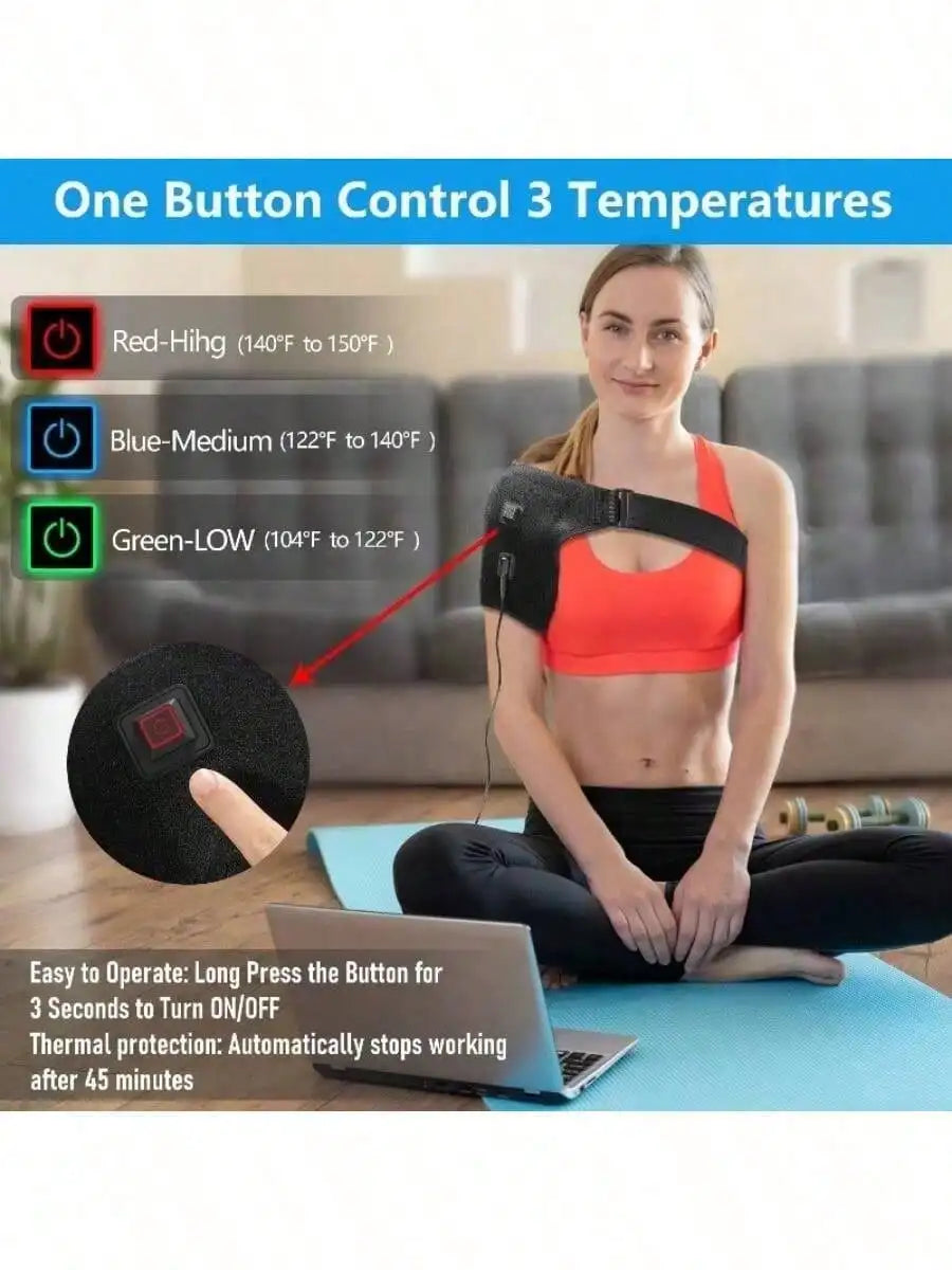 2026 USB Elektrische Heizung Schultermassage Beheizte Rücken-Schulterstütze Einstellbare Heizung Schultermassage Arm Muskelentspannung