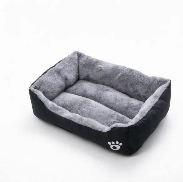 60*45cm Quadratisches Plüsch-Haustierbett Wasserdichtes Rutschfestes Hunde- und Katzen-Sofa Warmes Waschbares Welpen- und Kätzchen-Schlafkissen
