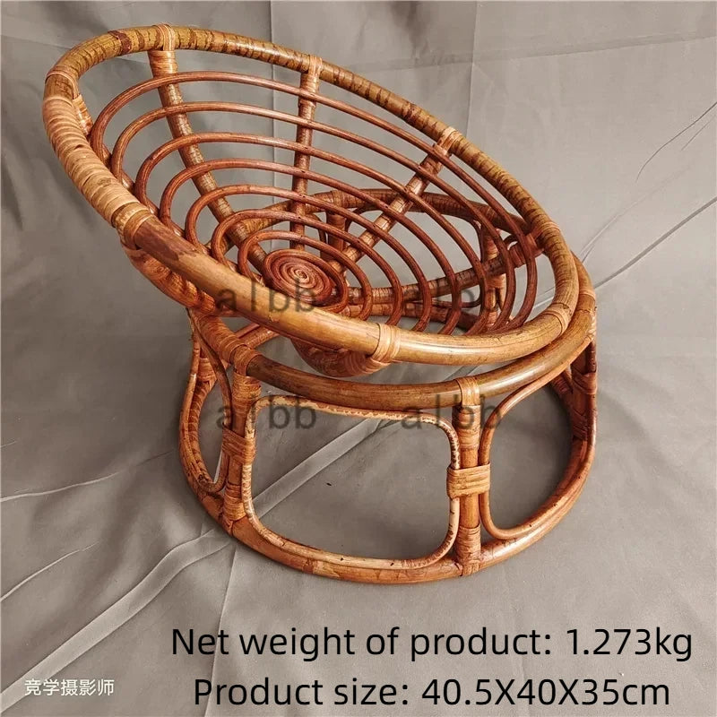 Natürliches Rattan-Katzenbett, handgewebter Katzen-Fotografie-Requisit, atmungsaktiver Weiden-Katzenkorb, erhöhtes rundes Katzennest für Hauskatzen
