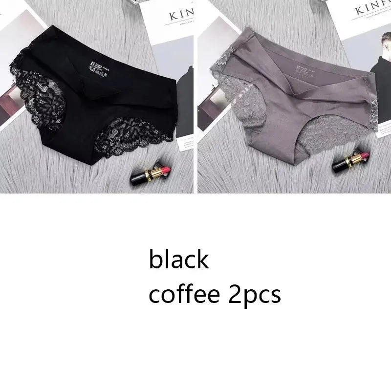 1/2/3Pcs Nahtlose WomenComfort Spitze Slip Aushöhlen Höschen Set Unterwäsche Low Rise Weibliche Sport Panty weiche Dame Dessous Sexy