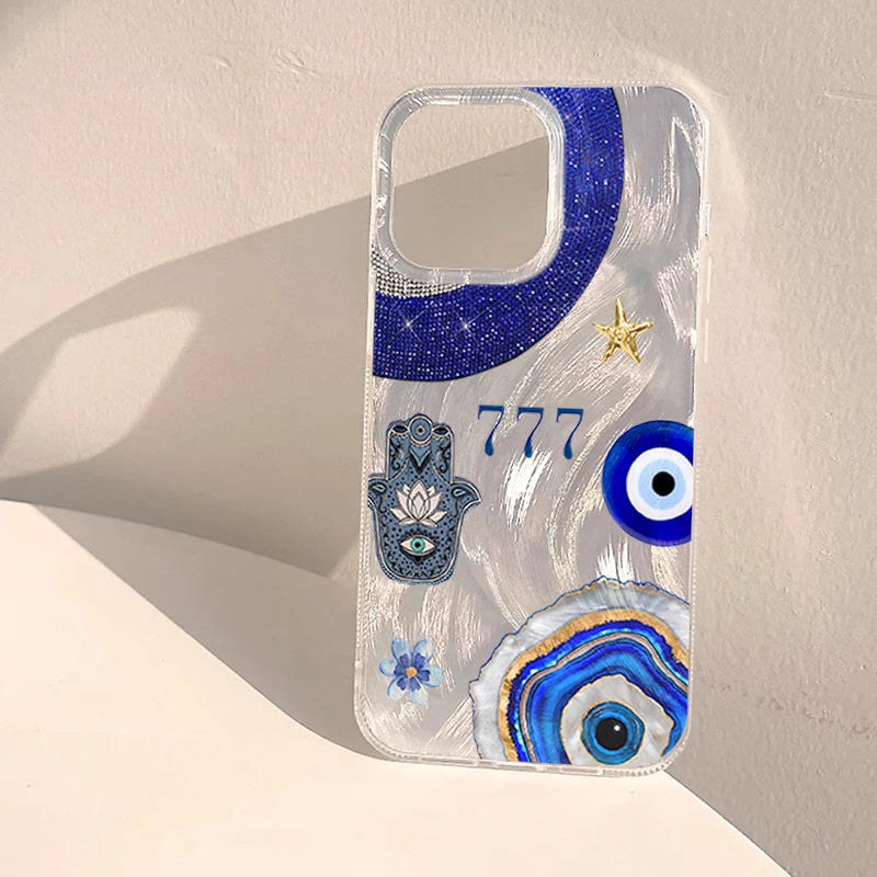 Böser Blick Handyhülle für iPhone 11 12 13 14 15 Pro 16 17 Pro Max 17 Air XS X XR 7 8 Plus 16E SE 2022 Stoßfeste Schutzhülle