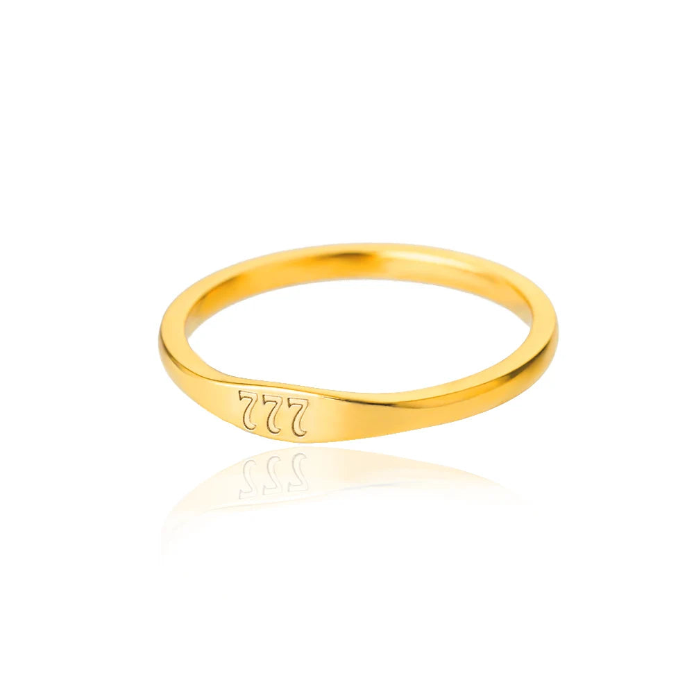 Glück 11:11 Engel Zahl Ringe für Frauen Edelstahl Finger Ring Vintage Hochzeit Ästhetischen Schmuck Geschenk anillos mujer