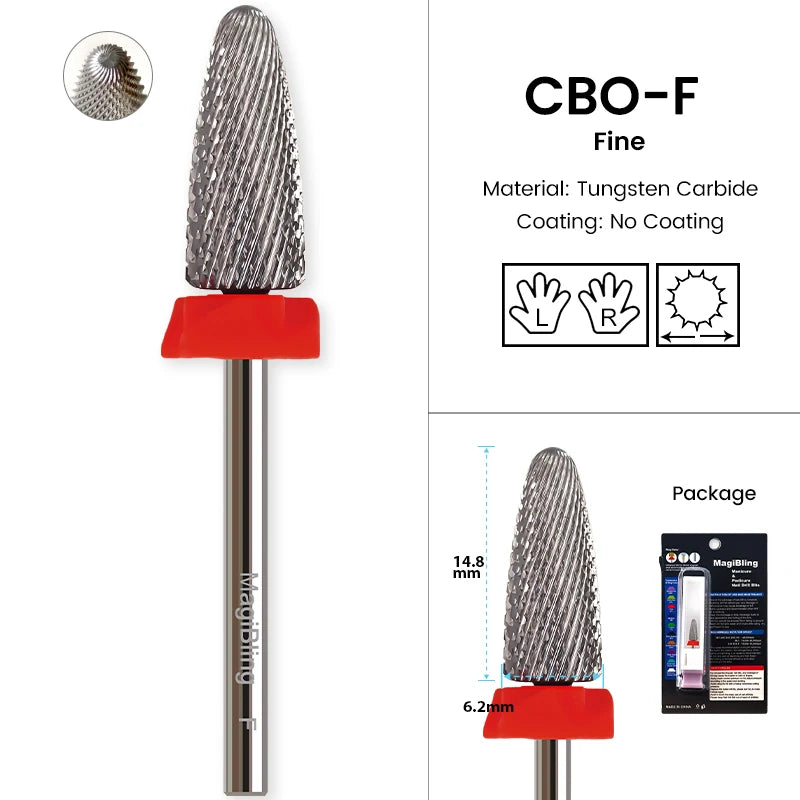 Nagel Bohrer Bits Hartmetall Große Kegel Elektrische Fräser Gel Polish Remover Schleifen Werkzeuge DIY Zubehör Liefert