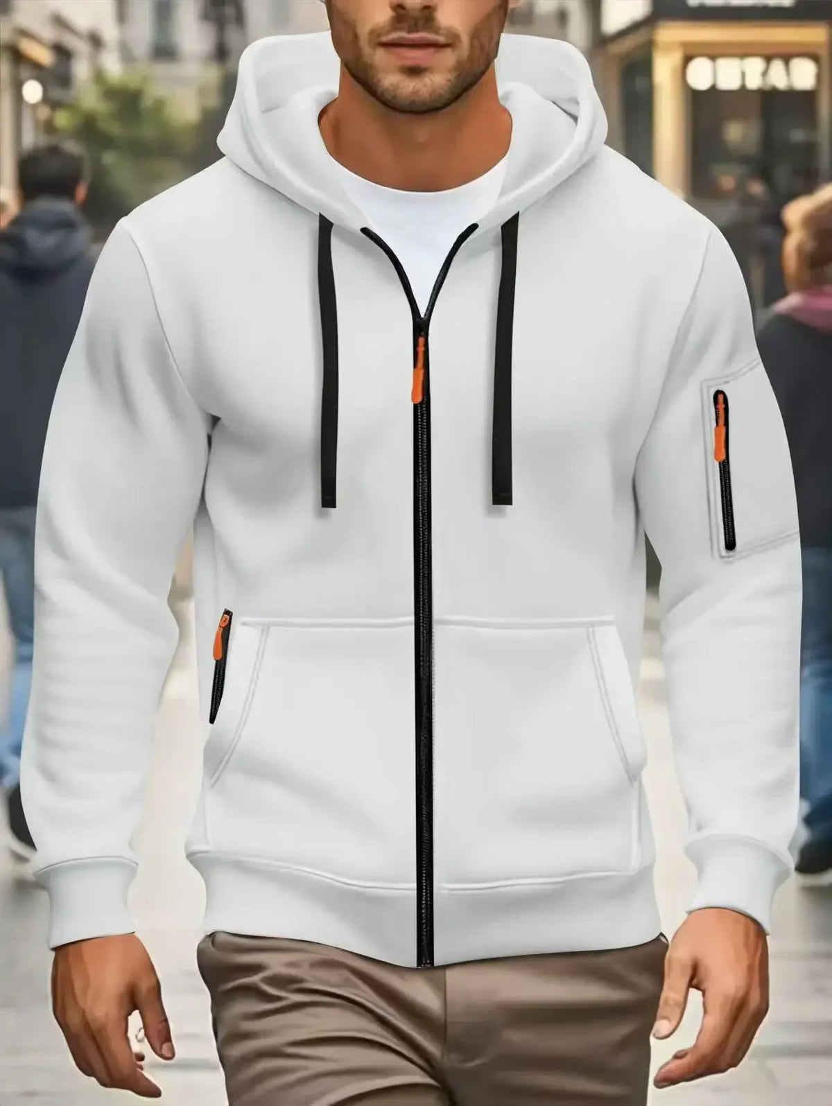 Männer Herbst Winter Neue Hoodies Langarm Sweatshirt Zipper Design Mit Kapuze Sweatshirt für Männer Sportswear Slim Fit Casual Jacke