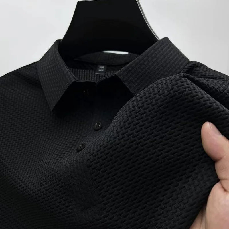 Sommer Neues Herren-Kurzarm-T-Shirt Cooles und atmungsaktives Poloshirt Business Casual Schweißabsorbierende Tops L-4XL