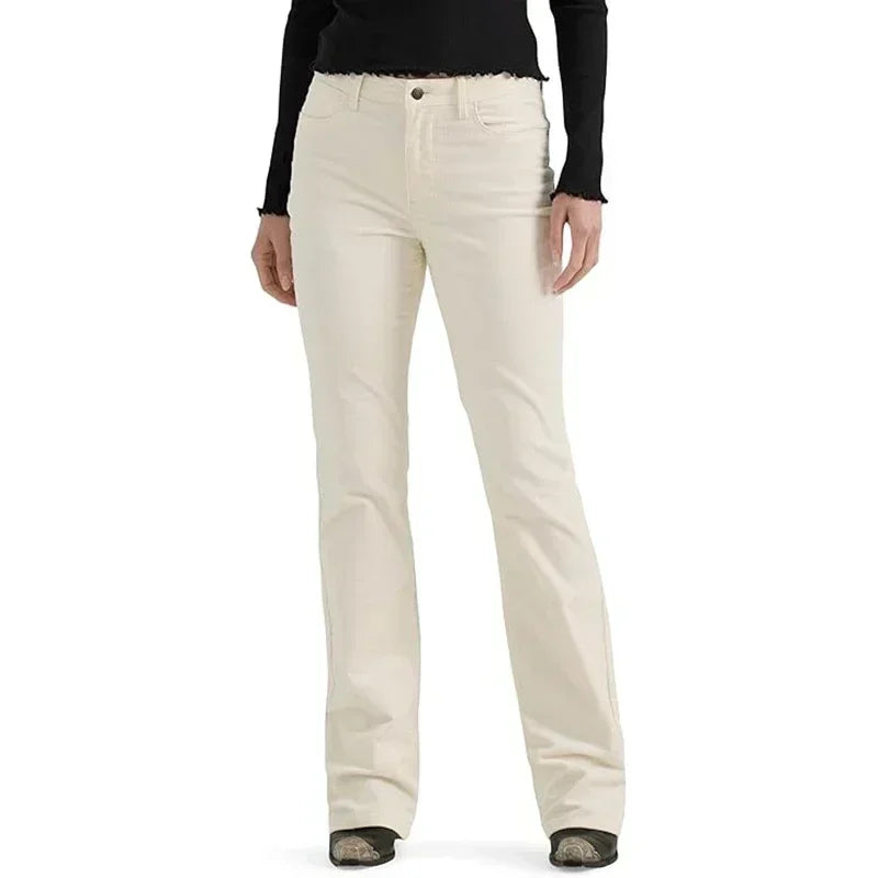 2025 Dame Chic Mode Gerade Bein Jeans Frauen Slim Fit Stretch Hohe Taille Denim Hosen Weibliche Retro Rosa Beige Günstige Hosen