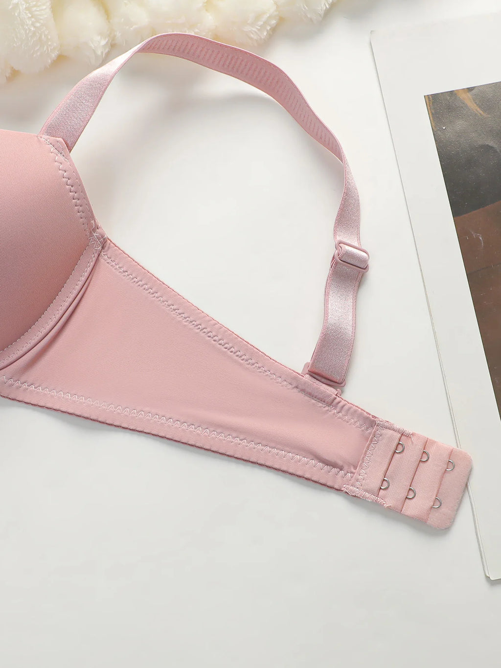 Verdicktes BH-Set mit Raffung und Platzen, einfarbiges Set, geeignet zum Tragen von sexy Damenunterwäsche mit kleinen Brüsten B2051