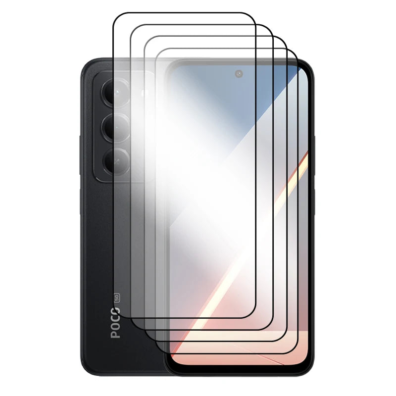 6in1 für Poco M8s 5G Glas für Xiaomi Poco M8s gehärtetes Glas 2.5D Full Cover Displayschutzfolie für Poco M8s Objektivfolie