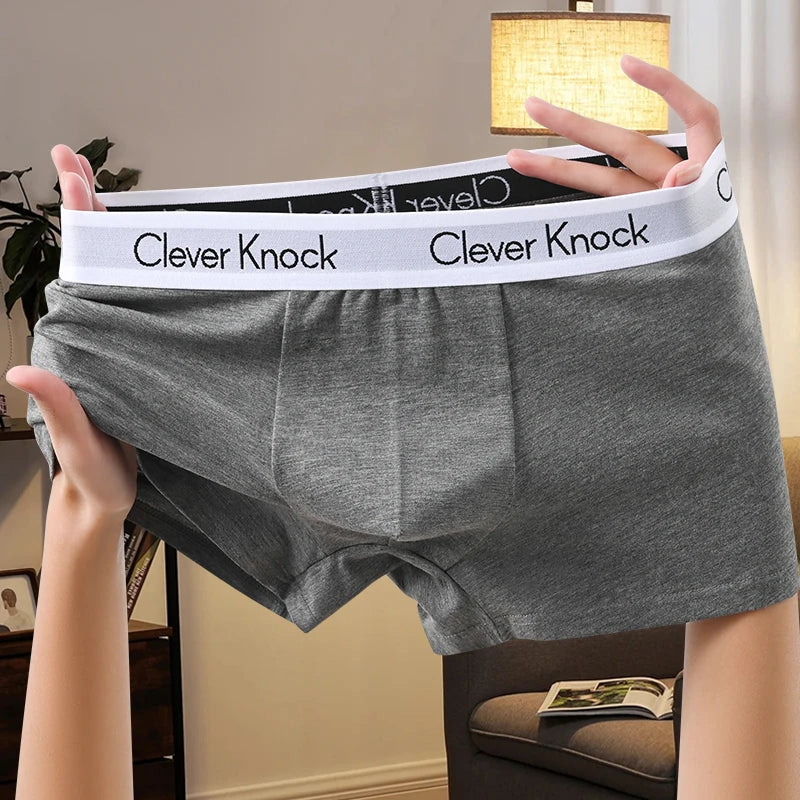 1 Stücke Boxershorts männer Unterwäsche Sexy Höschen Baumwolle Solide Mann Unterhose Männliche Boxer Homme U Konvexen Dessous Kostenloser Versand