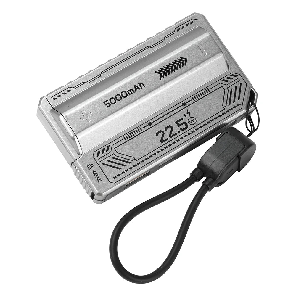 21700 Power Bank Case PD 20 W Schnellladung Eingebautes Kabel Abnehmbare Power Bank DIY Batteriegehäuse (ohne Batterie)