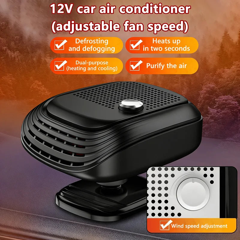 360 °   Rotierender Winter-Schnellheizer für Autos 12V/24V Autoheizlüfter Große Blasfläche Einstellbare Windgeschwindigkeit Windschutzscheiben-Entnebelung 2026