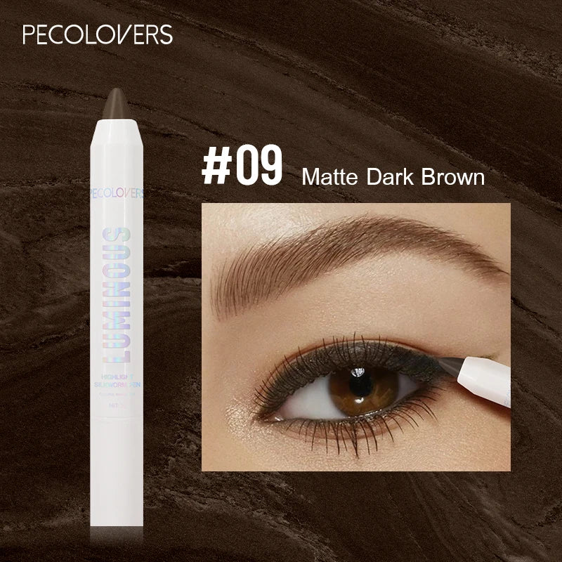 Matt weißer Eyeliner Stift aufhellende Augen Kopf Text marker Lidschatten Stick wasserdicht liegend Seidenraupen stift koreanische Kosmetik
