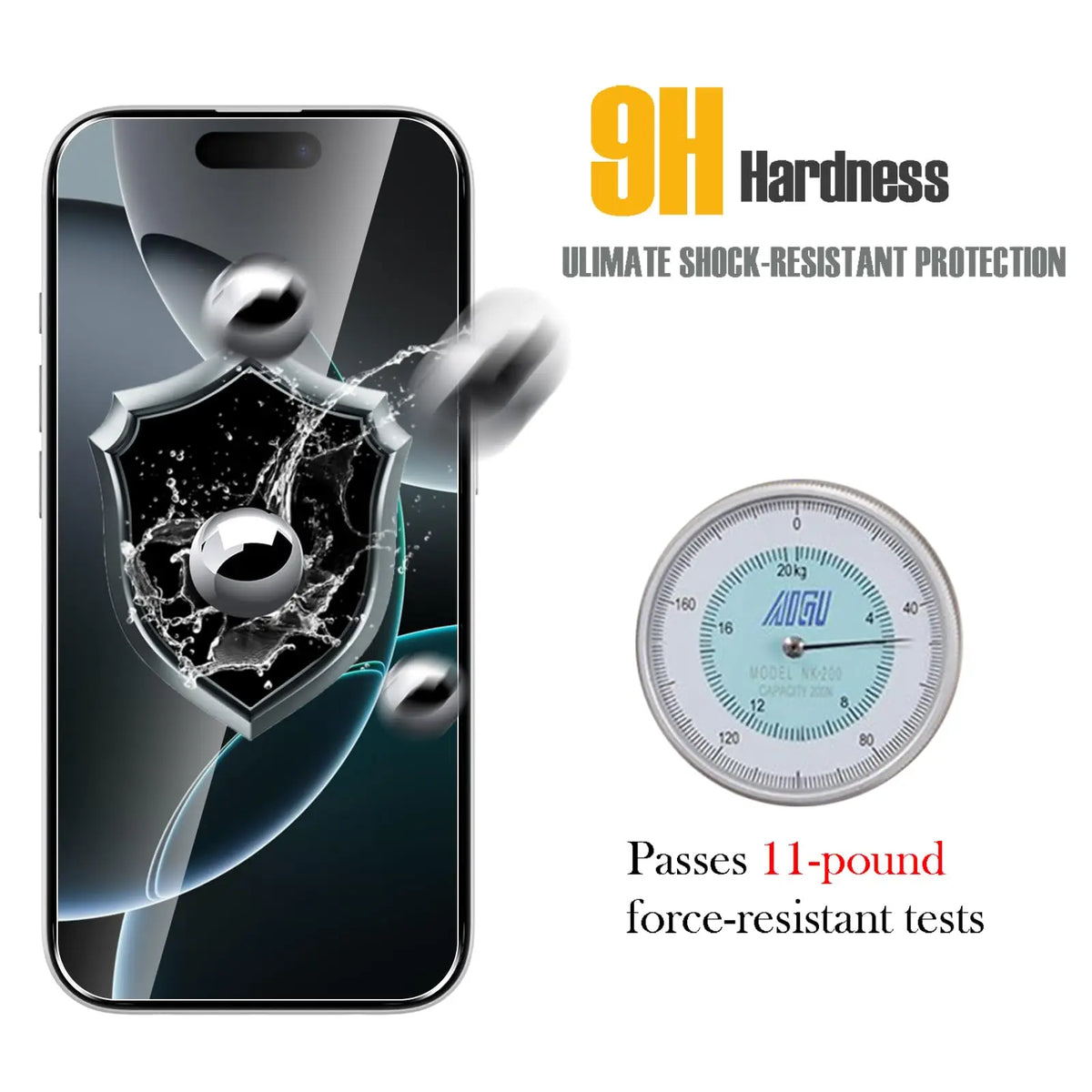 Displays chutz folie für iPhone 16 Pro gehärtetes Glas Kristall HD 9h transparente Anti-Kratz-Hülle freundlich hoch Aluminium