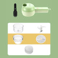 4in1 Elektrische Gemüse Cutter Hause Handheld Drahtlose Elektrische Knoblauch Stampfer Lebensmittel Chopper Fleischwolf Obst Schäler Lebensmittel Slicer