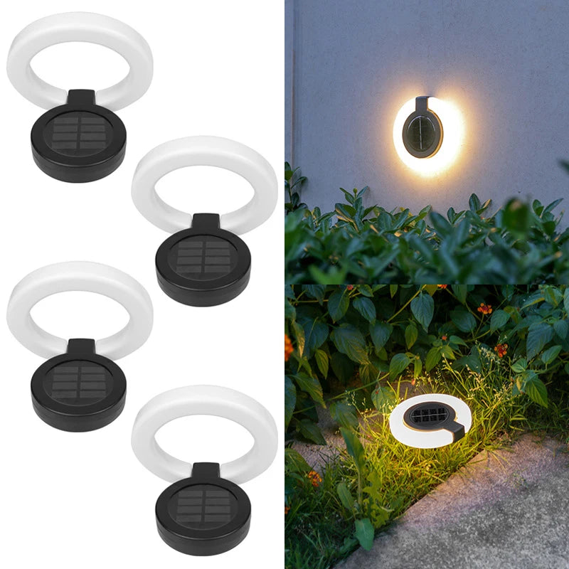 1/4PCS Solarleuchten für den Außenbereich, wasserdichtes Atmosphärenlicht, vergrabene Außenlampen, Wandbeleuchtung, Rasenlampe, für Balkon-Gartendekoration