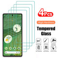 4 Stück Gehärtetes Glas für Google Pixel 9 10 8 Pro 9A 8A 7 7A Schutzfolie Transparenter Displayschutz Glasfilm
