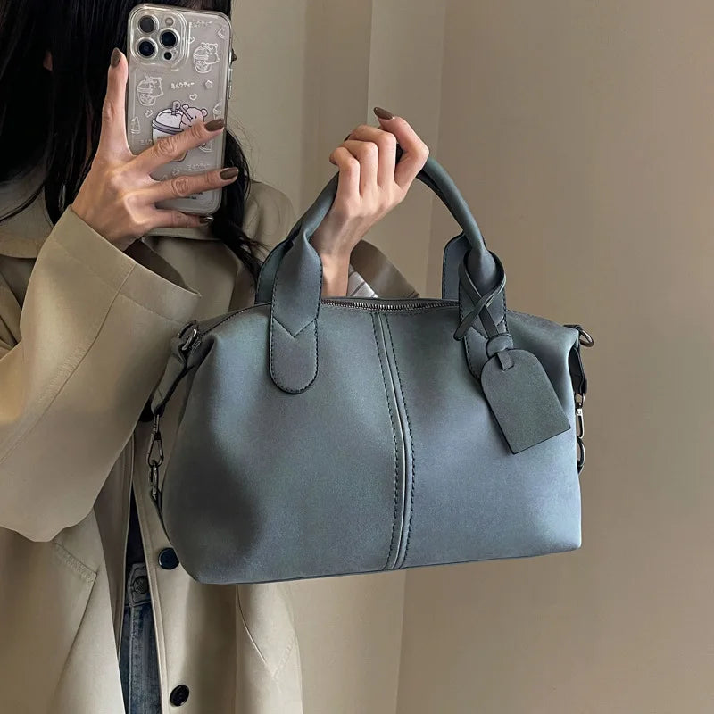 Retro-Tasche mit großem Fassungsvermögen für Damen 2025, Frühlings- und Herbstmode, mattierte Tasche, tragbare Pendler-Einkaufstasche