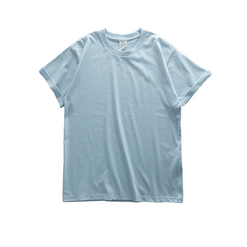 Dukeen 280gsm übergroße schwere T-Shirt für Männer Sommer Kurzarm T-Shirt Baumwolle einfarbig Top lässig T-Shirts ein Stück