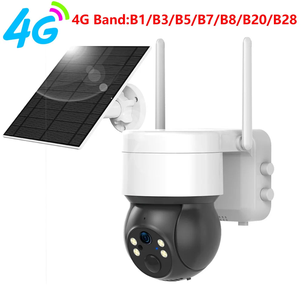 Tuya SmartLife WiFi/4G Sim Karte 3MP WiFi Batterie Solar Motion Tracking Menschliches Erkennen Farbe Nachtsicht Outdoor PTZ CCTV Kamera