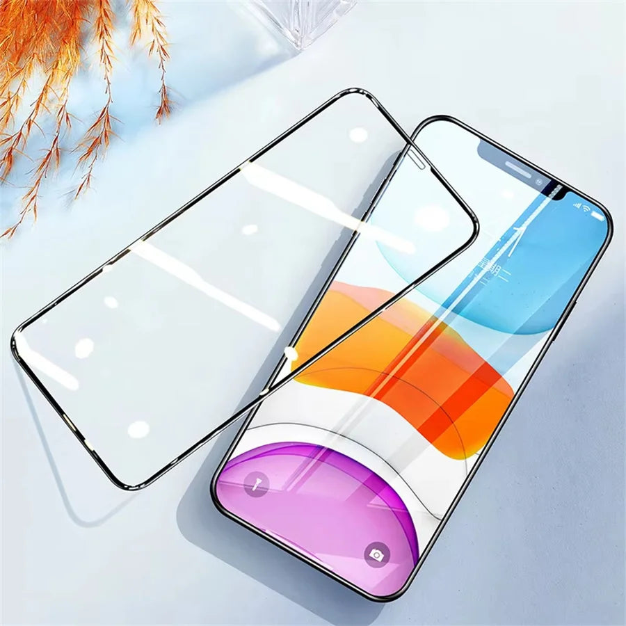 1–2 Stück gehärtetes Glas für iPhone 16 13 11 12 14 15 Pro Max Mini-Displayschutzfolie für iPhone 7 8 15 16 Plus X XR XS MAX SE Glas