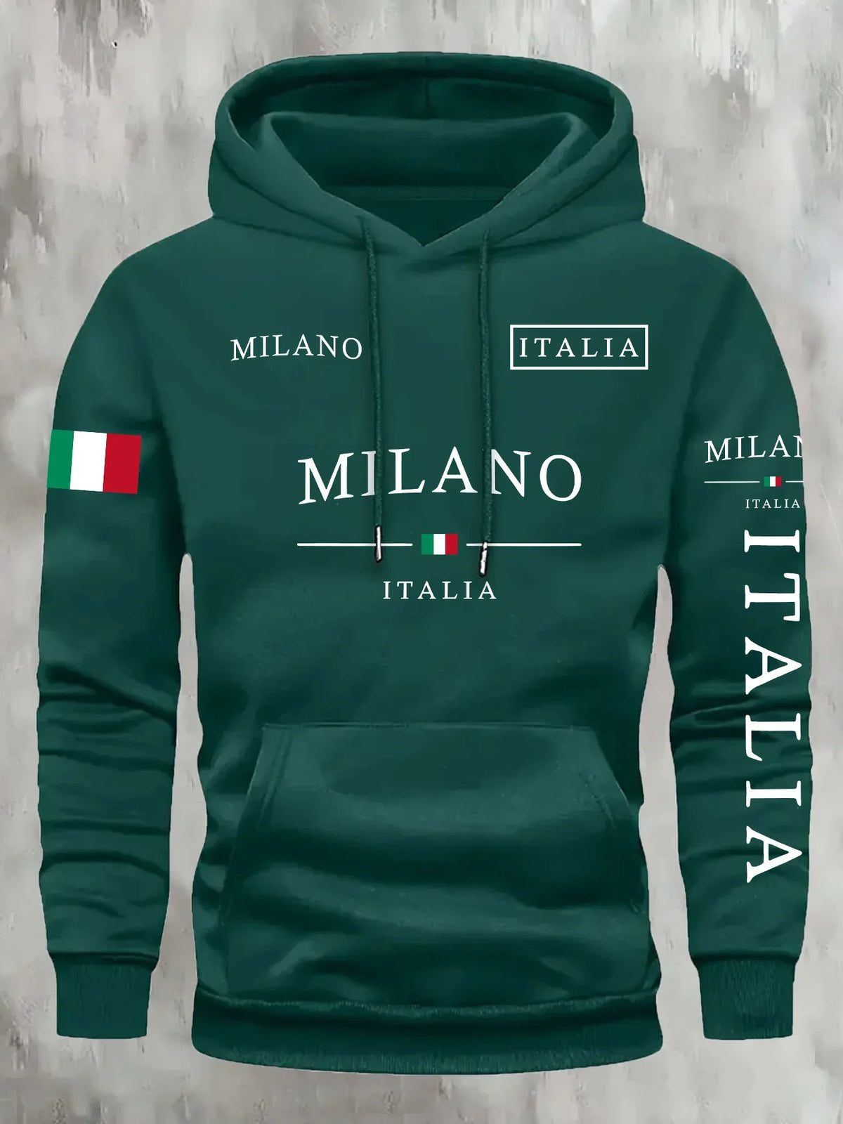 Milan Flag Print Herren Damen Pullover Hoodie Street Casual Sport Outdoor Exercise Jersey Herbst Winter Warm Sweatshirt Top Kleidung