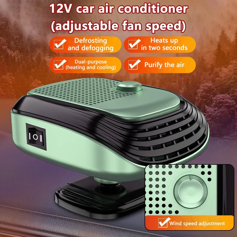 360 °   Rotierender Winter-Schnellheizer für Autos 12V/24V Autoheizlüfter Große Blasfläche Einstellbare Windgeschwindigkeit Windschutzscheiben-Entnebelung 2026