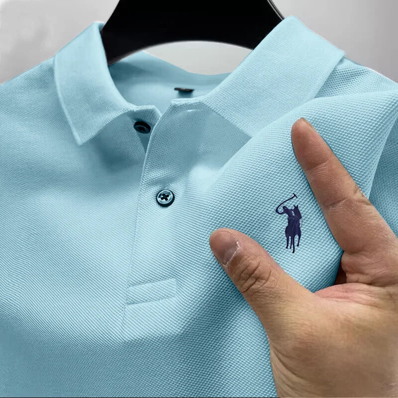 Hochwertiges Marken-Poloshirt für Herren mit Kurzarm, Pony-Logo, Sommer-Leichtgewicht, Atmungsaktives T-Shirt, Neue Mode Paul Top Herrenhemden