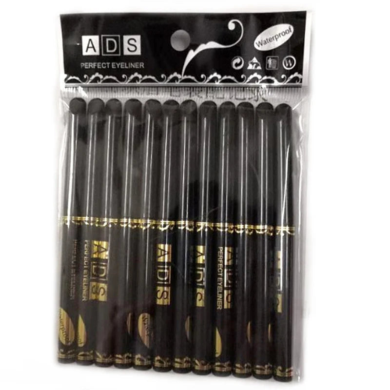 1/5/12 Stück schwarze, braune Eyeliner-Stifte, langlebig, wasserfest, wischfest, drehbar, für auffälliges Augen-Make-up
