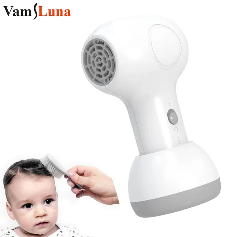 Drahtloser Kinder-Haartrockner, klein, universell, 60 W, Diffusor, Baby, geräuschlos, konstante Temperatur, leise für Haare und Gesäßblasen