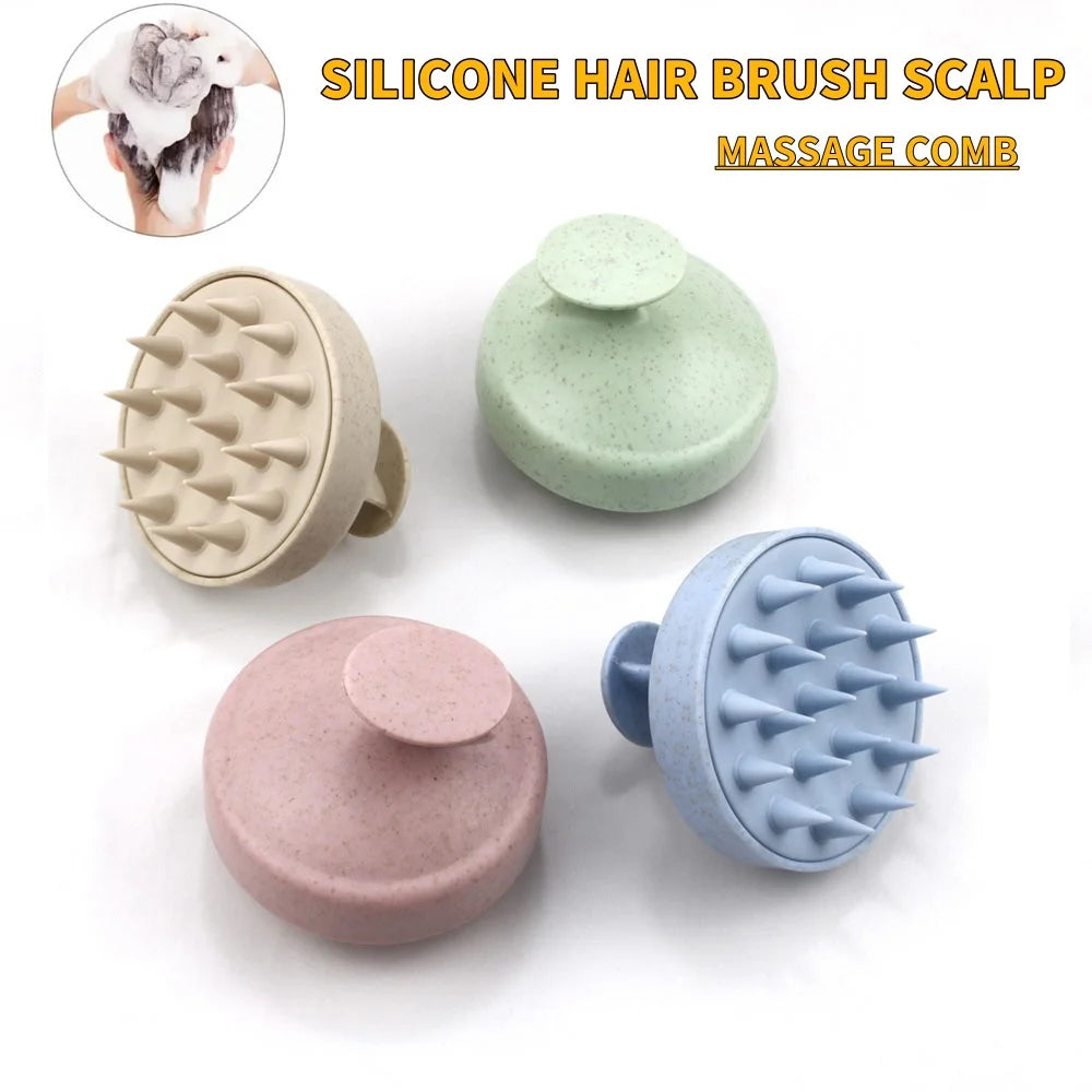 Neue Silikon Haar bürste Kopfhaut Massage kamm reinigen Sie die Kopfhaut gründlich Körper massage Kamm Bad bürste Salon Friseur Werkzeug