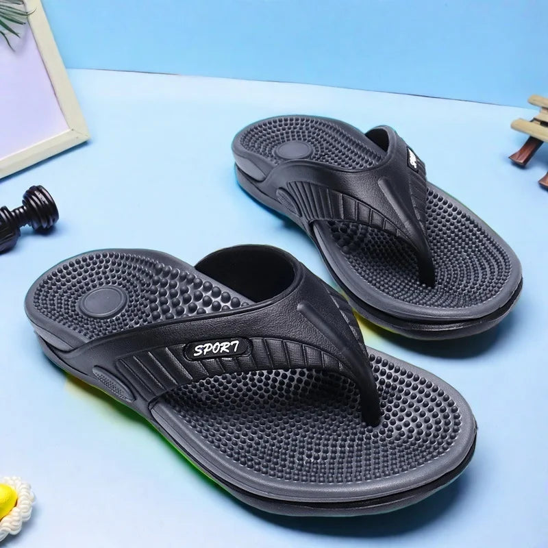 Leichte EVA-Sandalen für Herren mit Massagesohle, mehrfarbige Optionen, große Slip-On-Hausschuhe für den täglichen Gebrauch am Strand zu Hause im Freien
